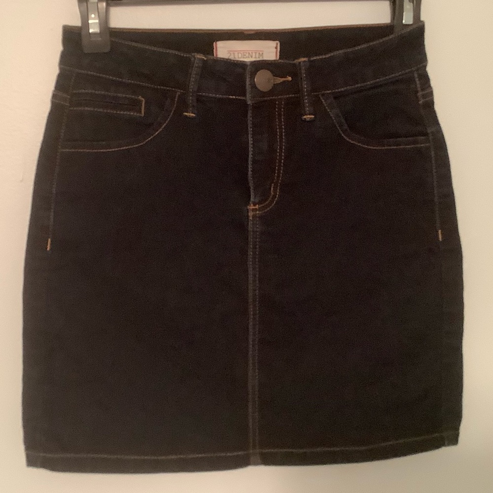 2.1 DENIM mini skirt
